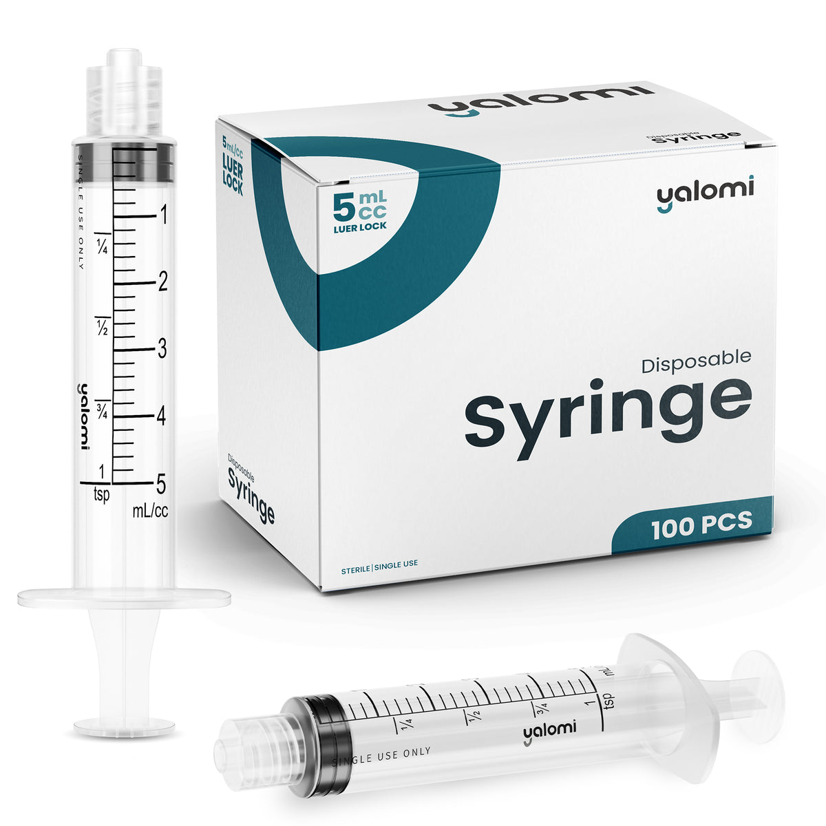 Yalomi - 5mL Luer Lock Syringe - Case of 800pcs